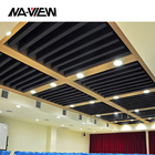 Flexible Operation Aluminum Wooden U-shaped Ceilings U Type Profile Strip Baffle Suspended Ceiling for Interior Decorati
